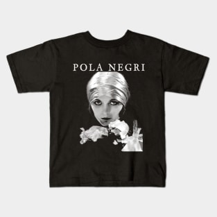 POLA NEGRI - Vamp - Silent Film Vampire Kids T-Shirt